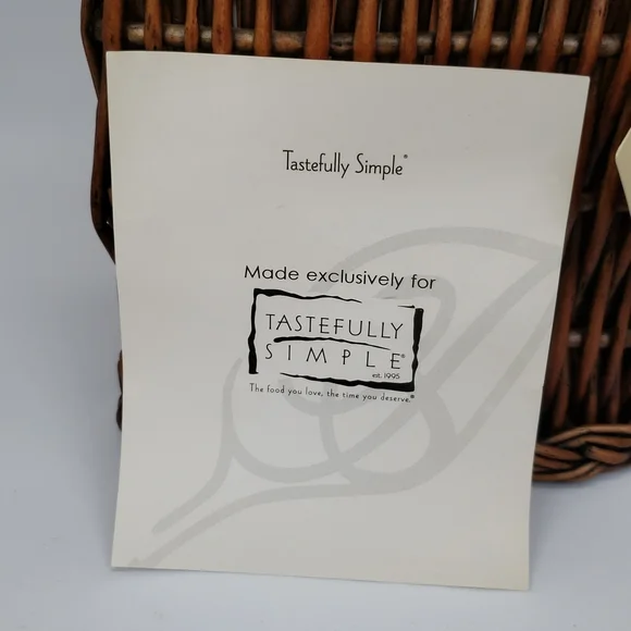 SALE!!! 3 FOR $15 Tastefully Simple Utensil holder- wicker - Picture 6 of 12